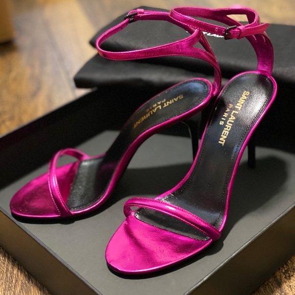 NWT Saint Laurent Lexi Fushia sandals - Picture 9 of 15